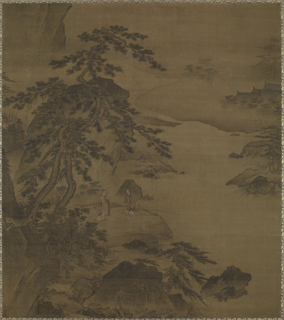 Visitando il Saggio al Fiume Wei, metà del XV secolo da Ming Dynasty Chinese School