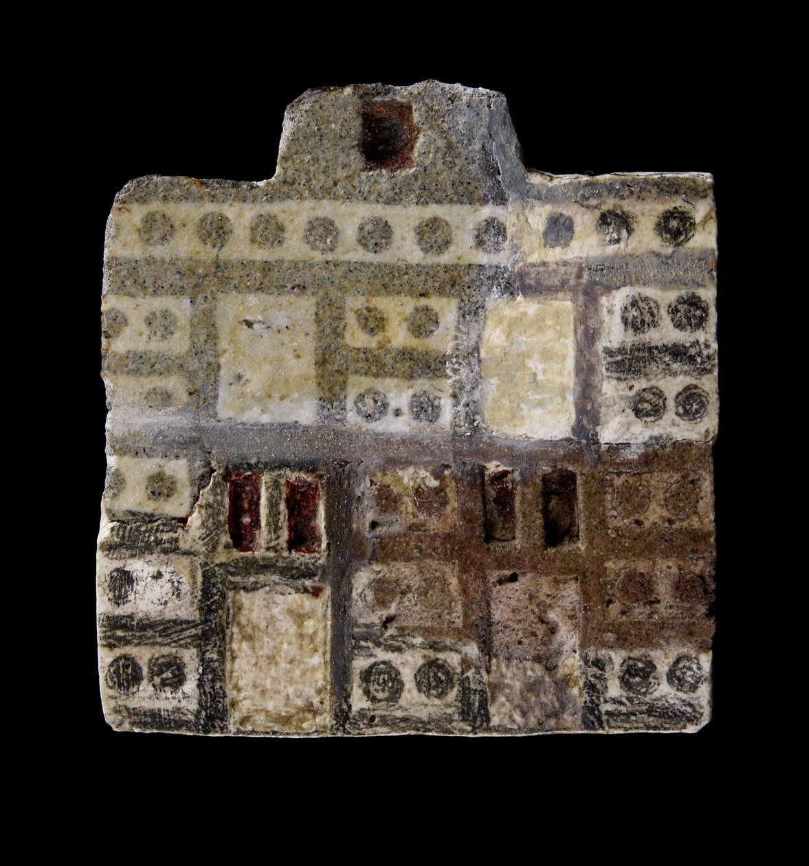 Placca di faience raffigurante una casa a due piani, Periodo Minoico Medio IIIA, c.1800-c.1750 a.C. da Minoan