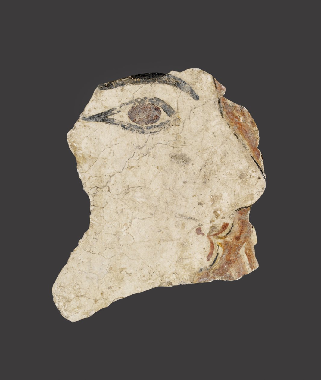 Frammento di un affresco raffigurante il volto di una donna, Periodo Minoico Tardo I da Minoan