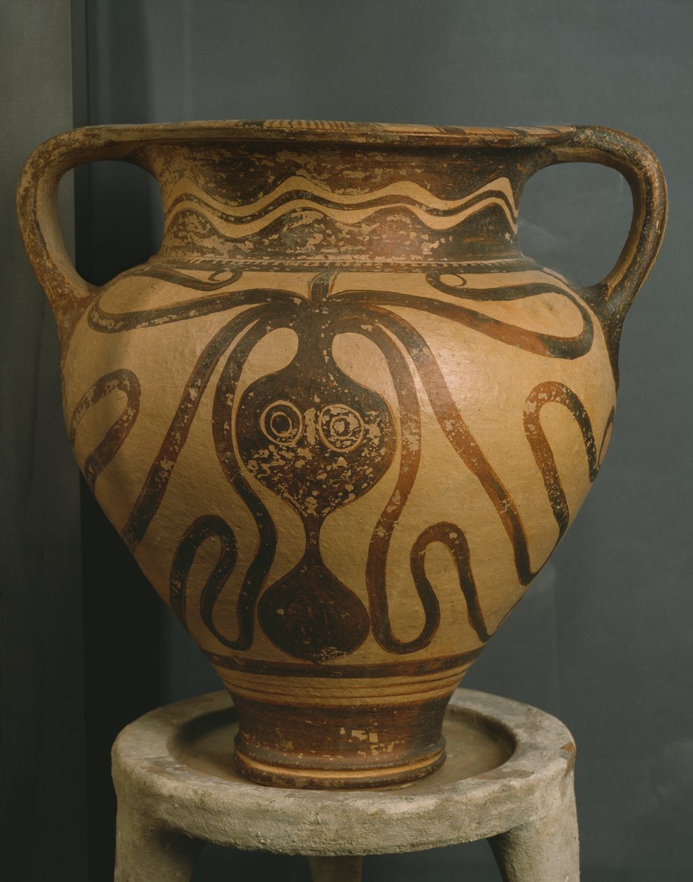 Cratere con design a polpo, da Ligortynos, Messara, Creta, Periodo Tardo Minoico III A - III B da Minoan