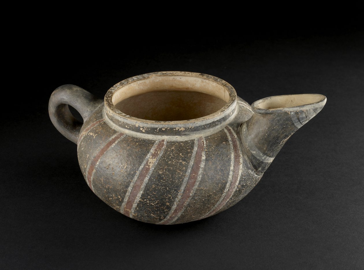 Vaso con beccuccio, Cnosso, Creta, c.1500 a.C. (terracotta dipinta) da Minoan