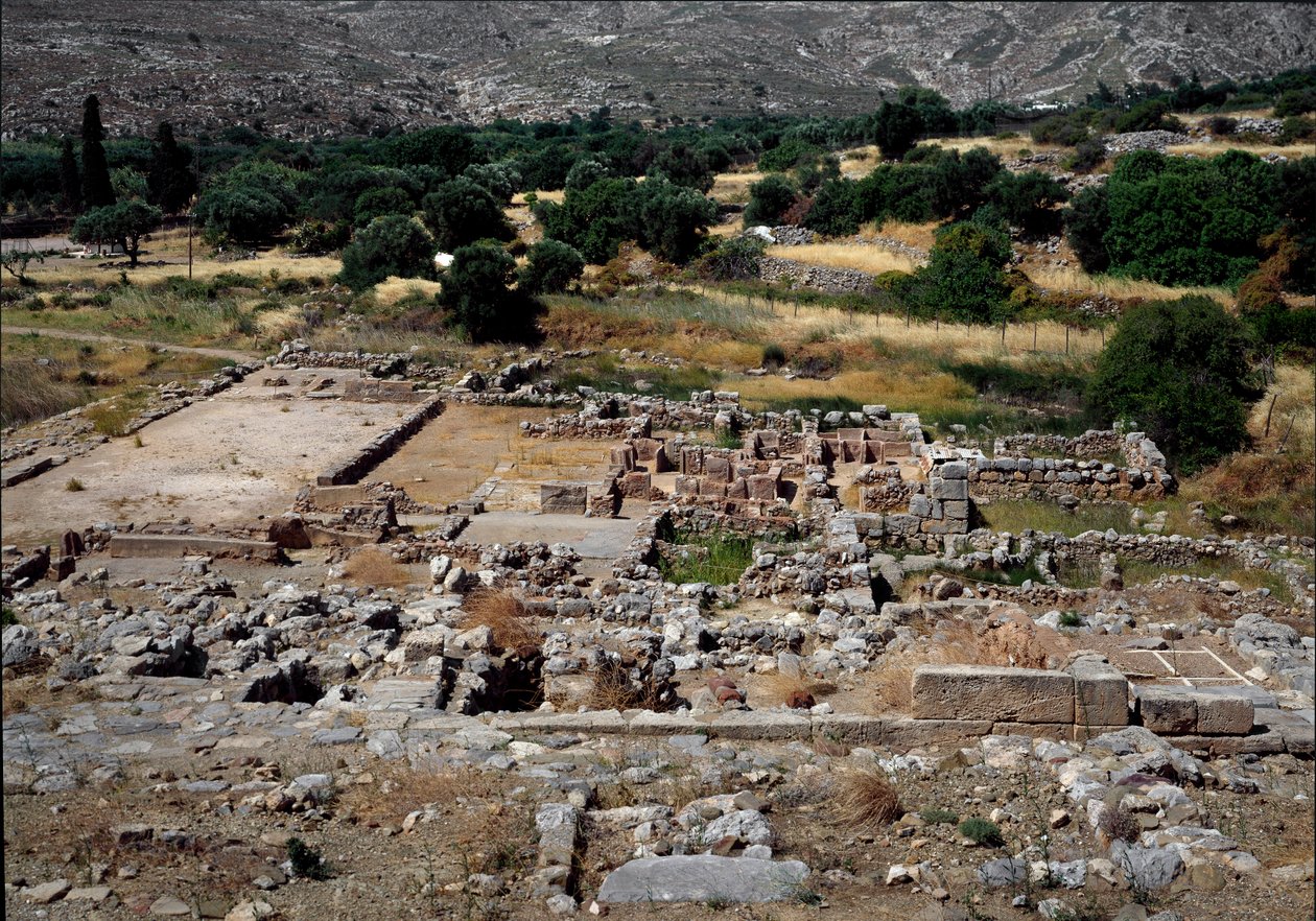 Civiltà minoica: vista delle rovine del palazzo di Zakros da Minoan