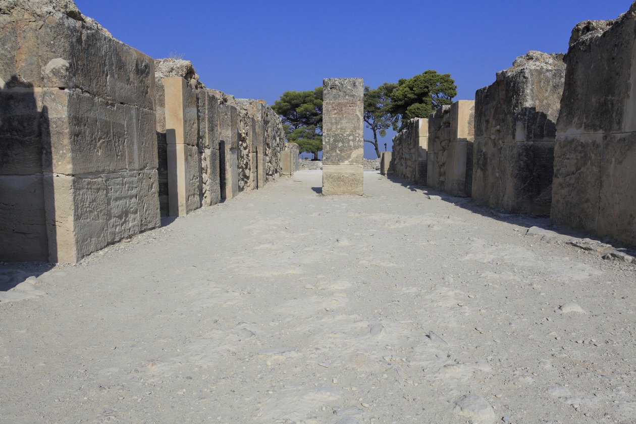 Sito archeologico minoico di Festo. I magazzini occidentali. Grande complesso dei magazzini del palazzo. Consiste nell
