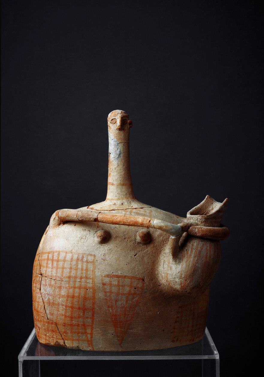 Civiltà minoica: scultura in terracotta di divinità femminile (dea madre?) da Myrtos. 2300 a.C. Creta, museo di Agios Nikolaos da Minoan