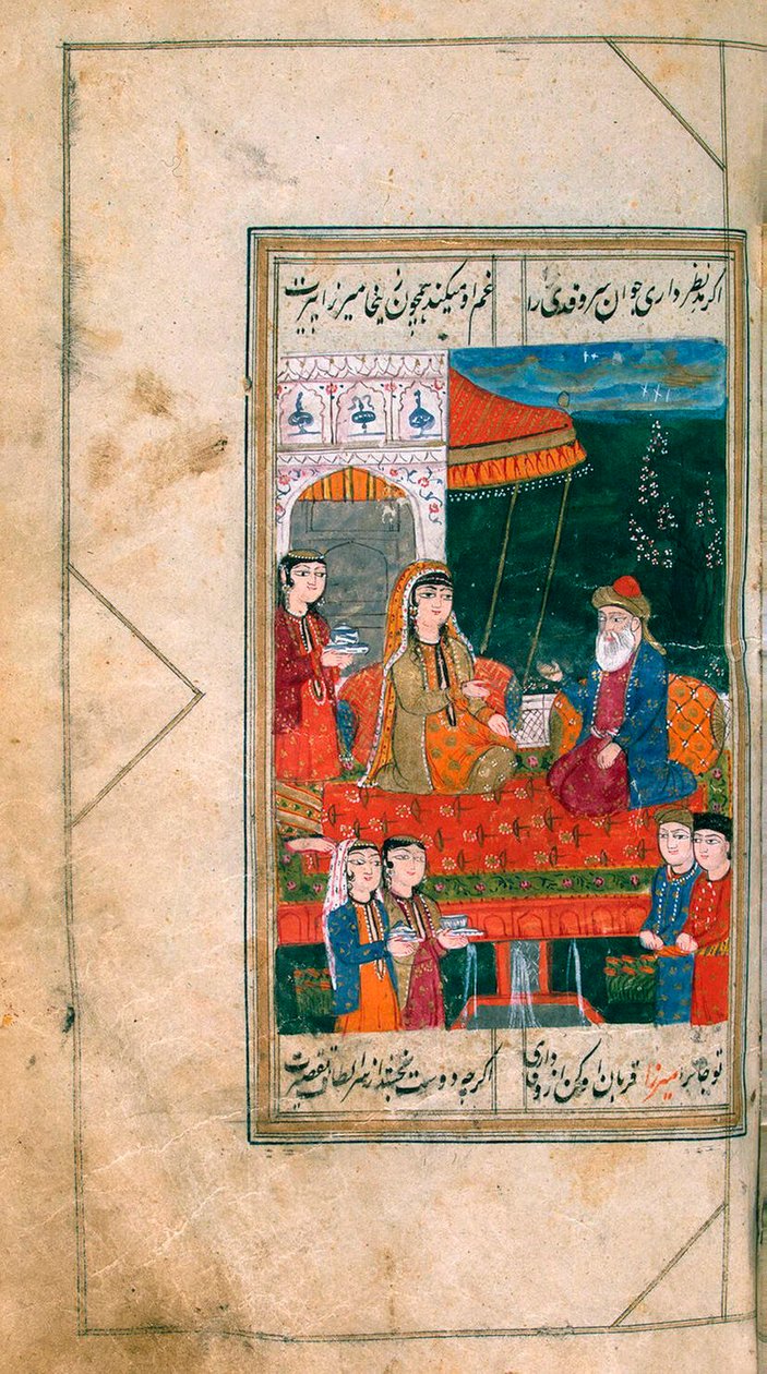 Miniatura dal manoscritto Divan, 1813 da Mirza Khan Kabuli.