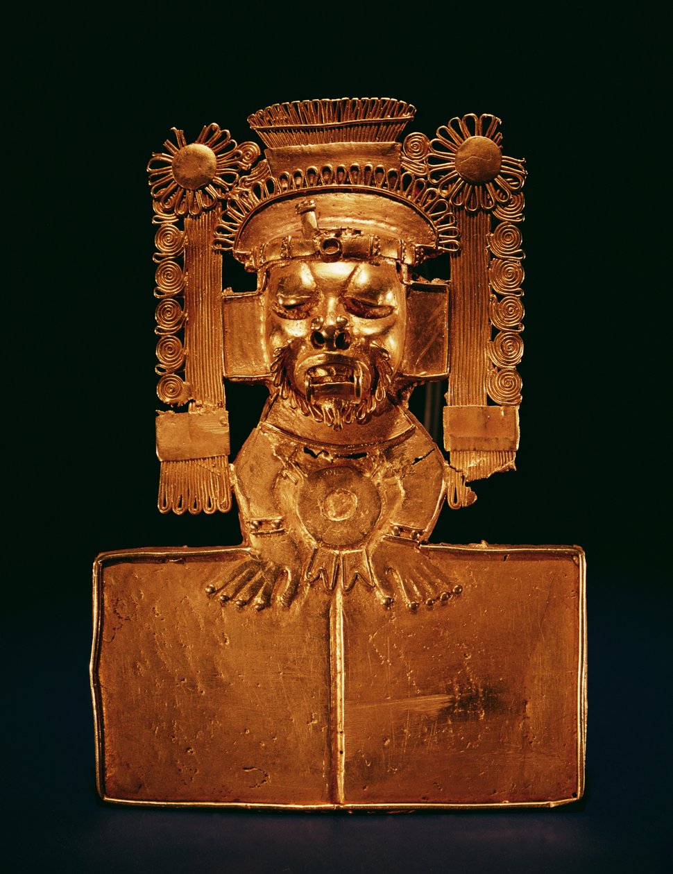 Pettorale del dio Xipe Totec (oro) da Mixtec
