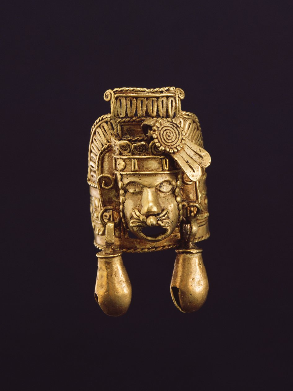 Anello con il dio del vento Ehecatl da Mixtec