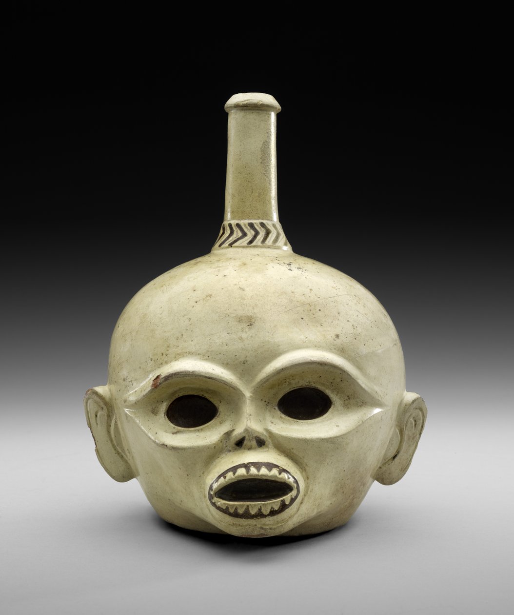 Vaso a forma di teschio da Moche Moche