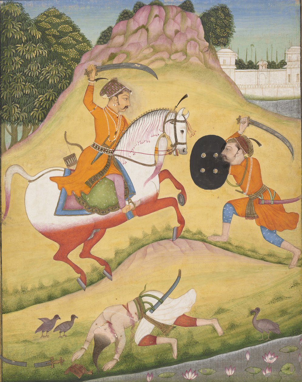 Nata Ragina: Folio da una serie ragamala Ghirlanda di Modi Musicali, 1714 da Mohamed