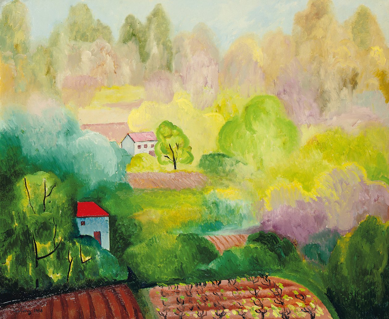 Paesaggio a Saint Tropez da Moise Kisling