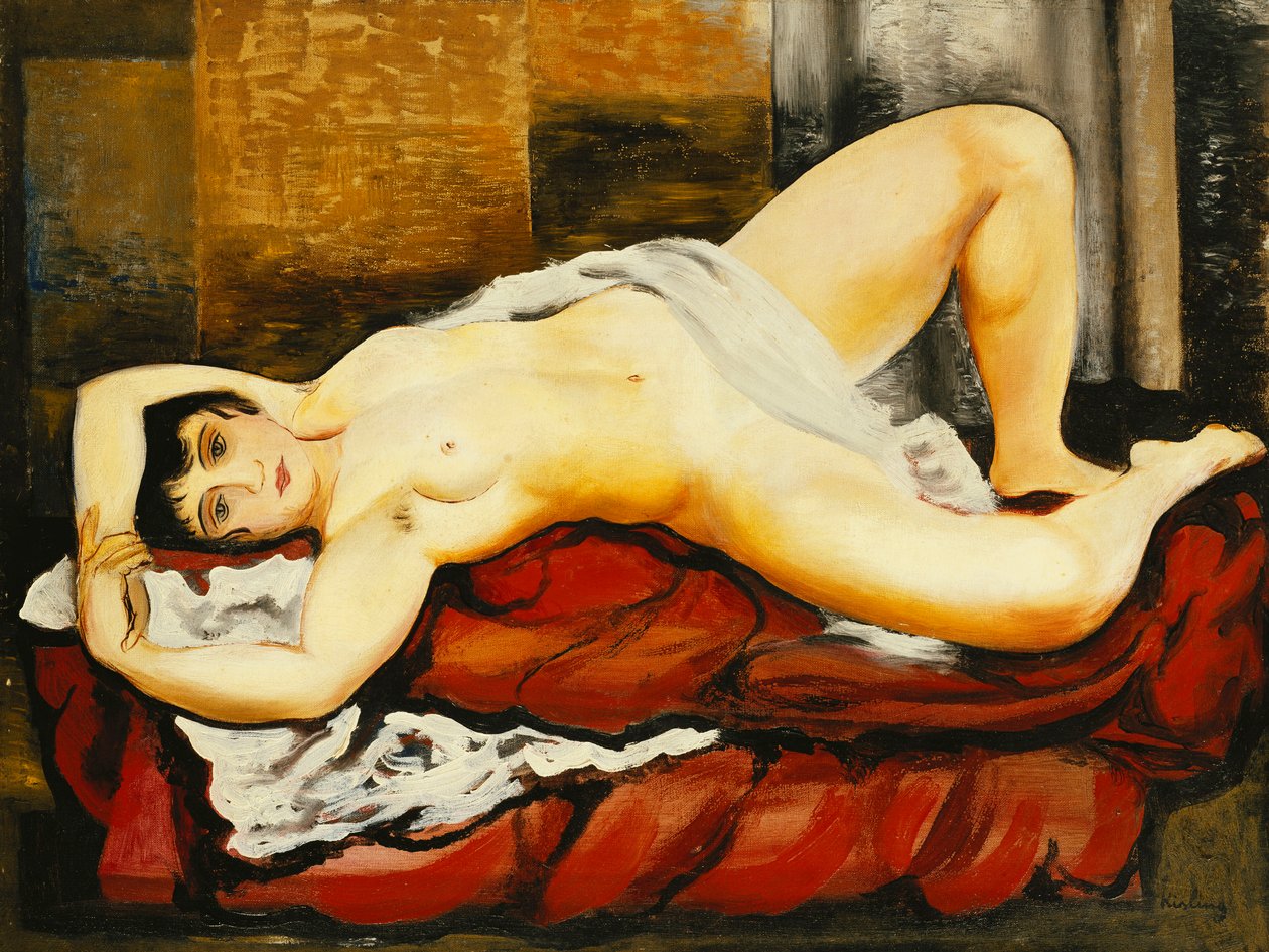 Nudo in lenzuolo bianco; Nu Couche au Drap Blanc da Moise Kisling