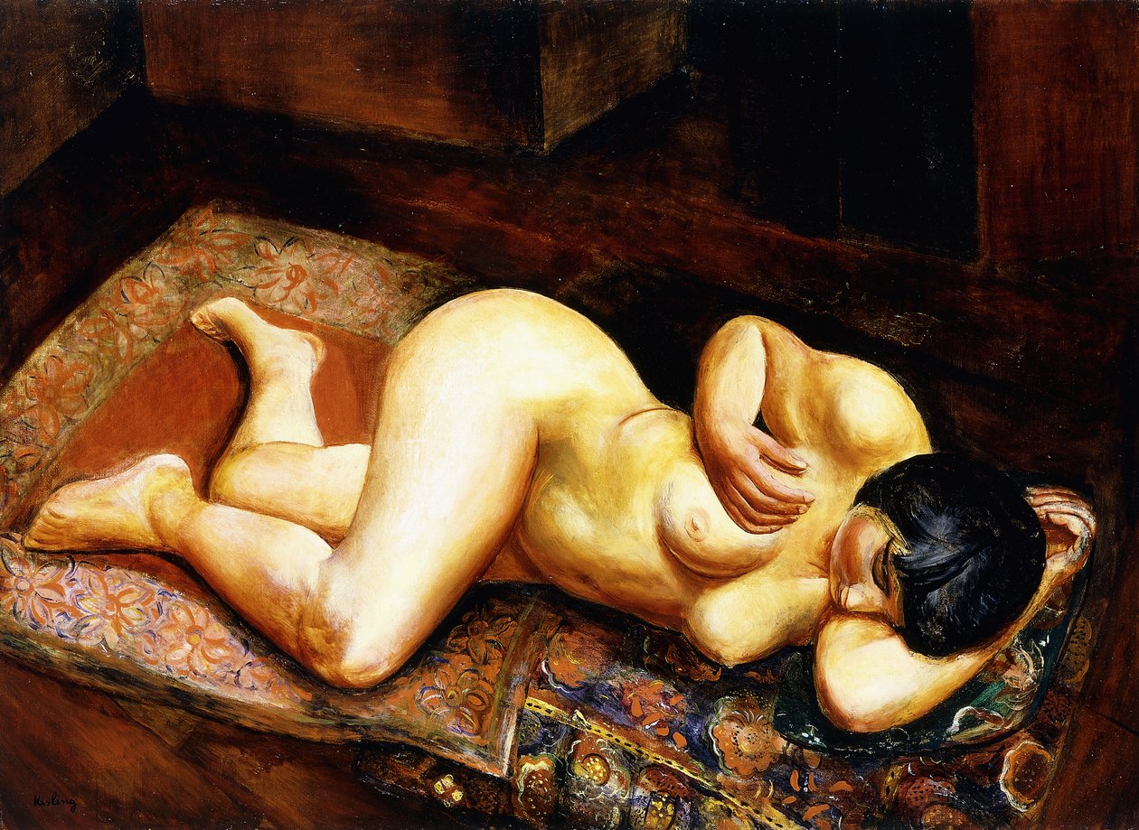 Donna nuda reclinata da Moise Kisling