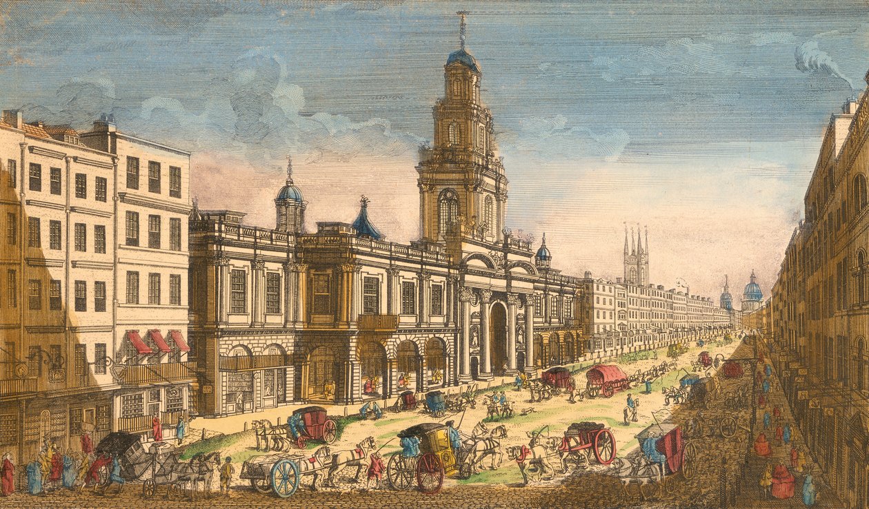 Veduta della Royal Exchange, Londra da Moithey Lainee