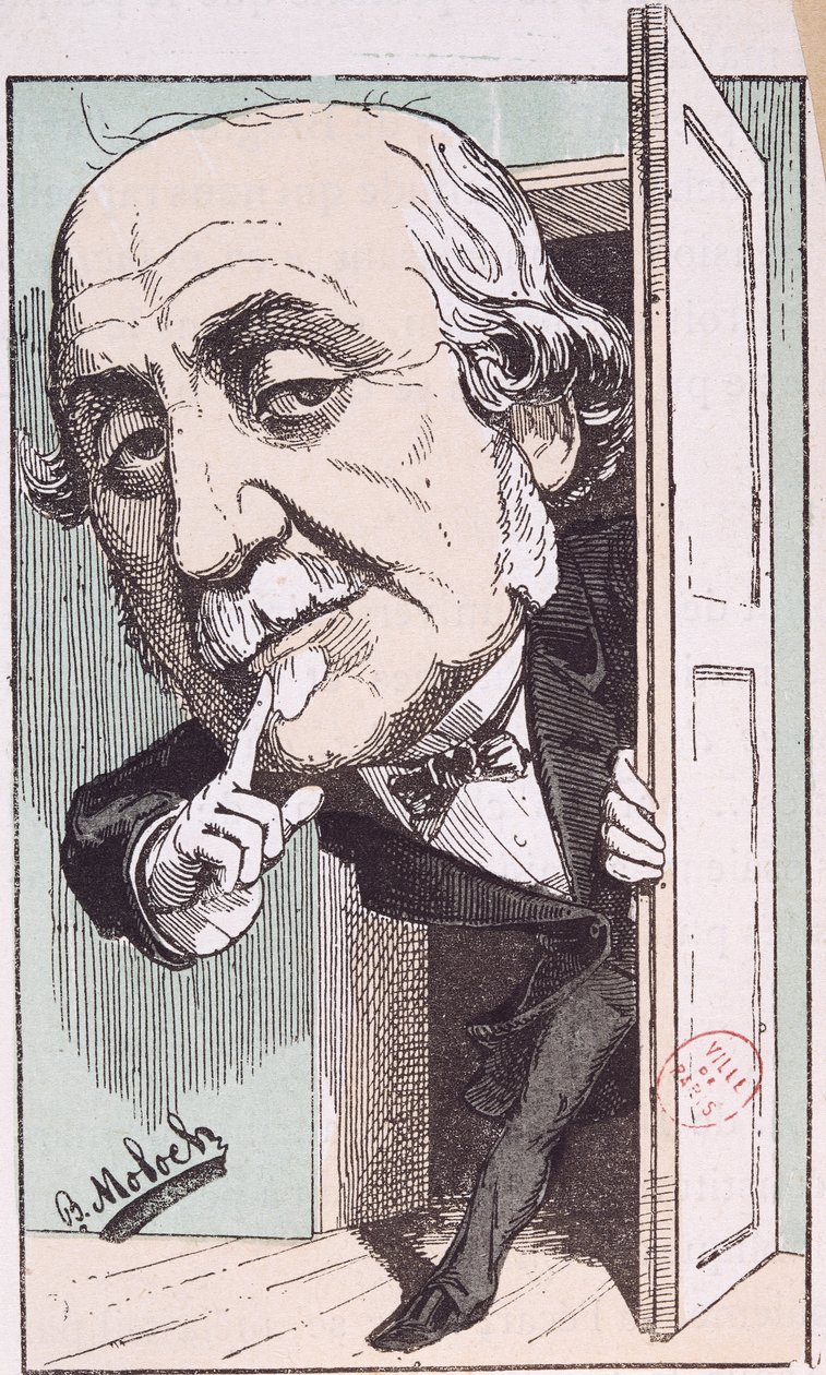 Caricatura di Albert, Duca di Broglie (1821-1901) da Moloch