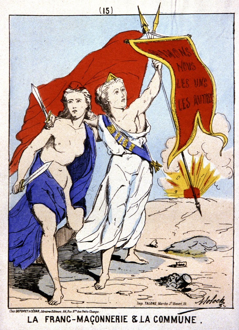 Massoneria alleata alla Comune, c.1871 (illustrazione) da Moloch (1849 1909)