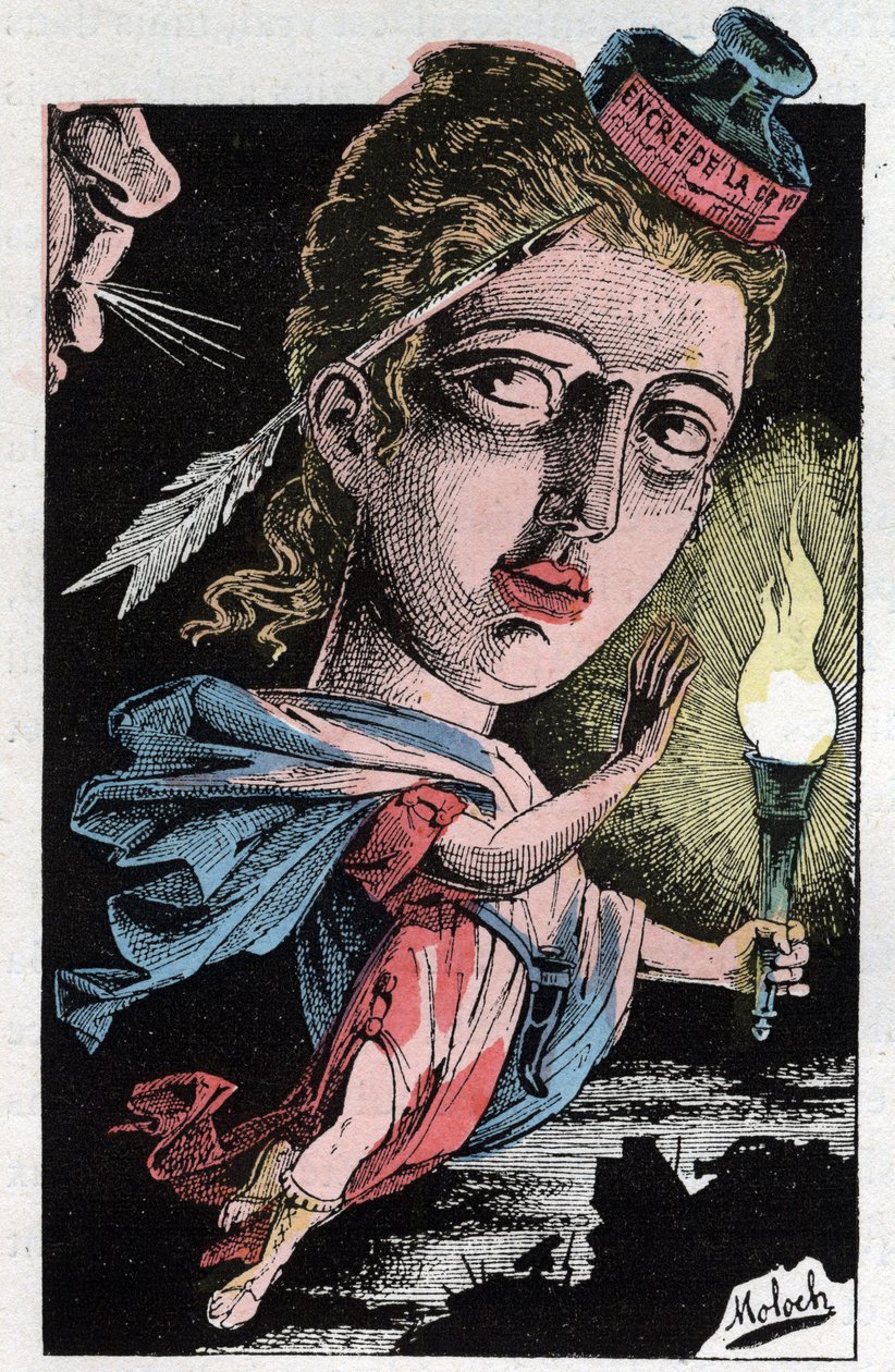 Allegoria della stampa nel XIX secolo da Moloch