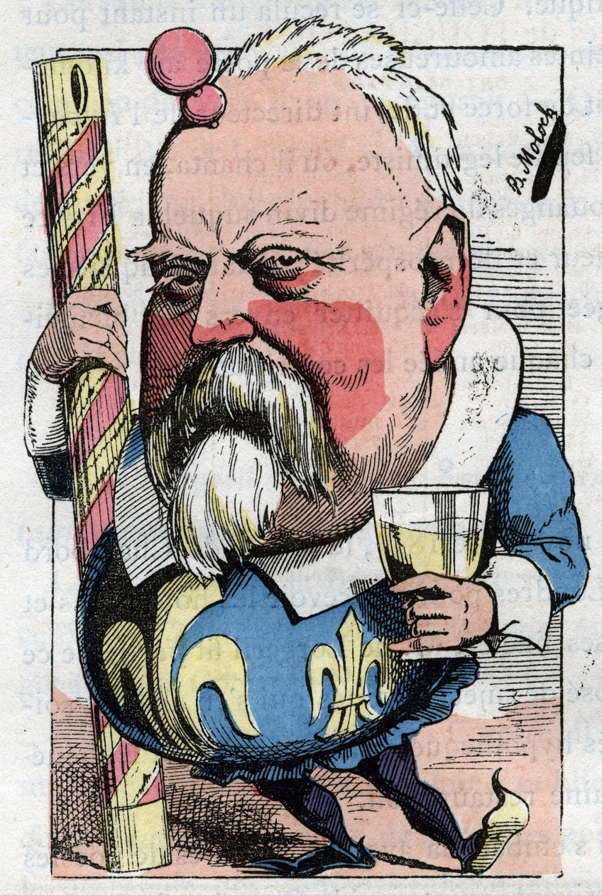 Caricatura di Visconte de Lorgeril, politico francese da Moloch