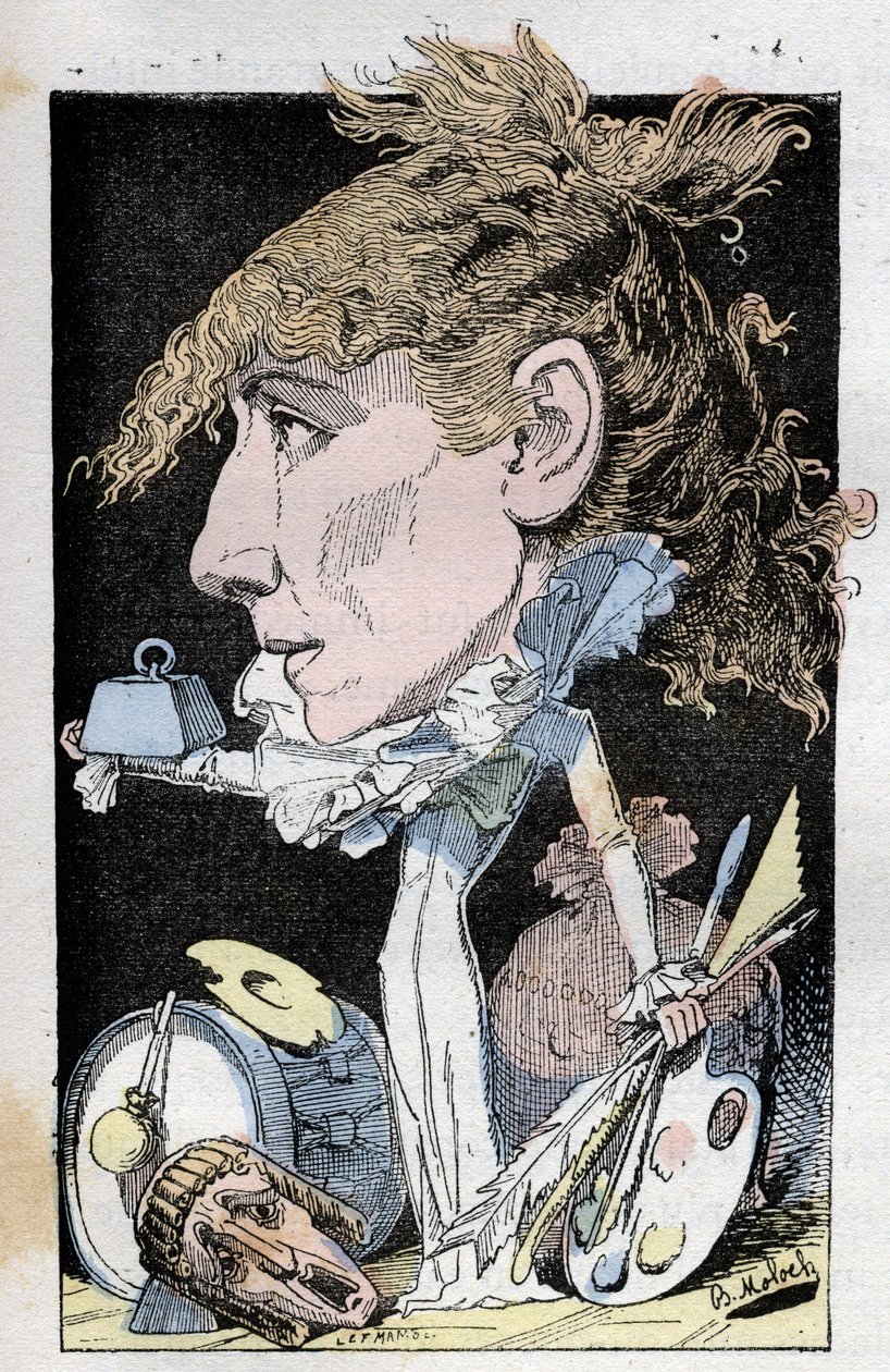 Ritratto della comica Henriette Rosine Bernard detta Sarah Bernhardt da Moloch