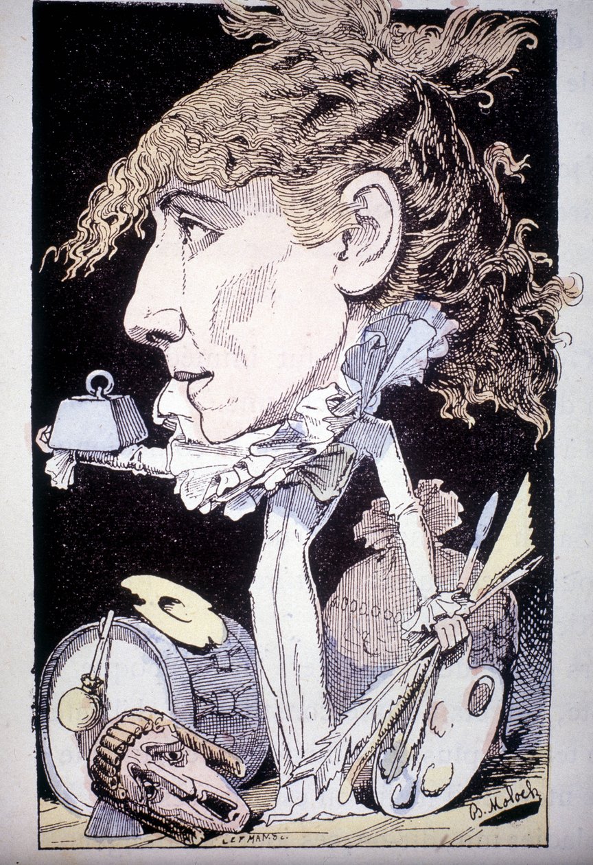 Caricatura di Henriette Rosine Bernard alias Sarah Bernhardt da Moloch