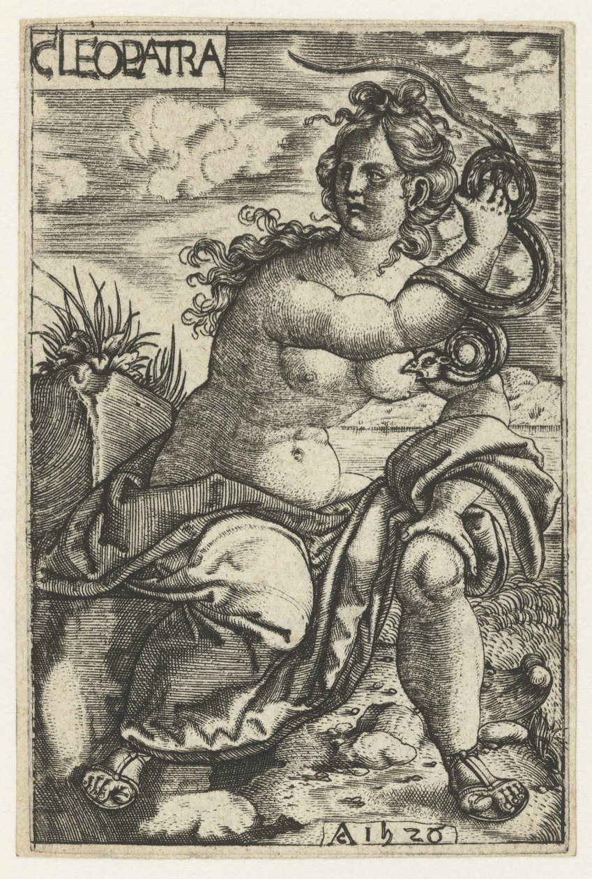 Cleopatra con serpente da Monogrammist AC