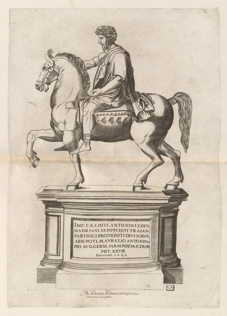 Statua Equestre di Marco Aurelio da Monogrammist CB after Nicolaus Beatrizet