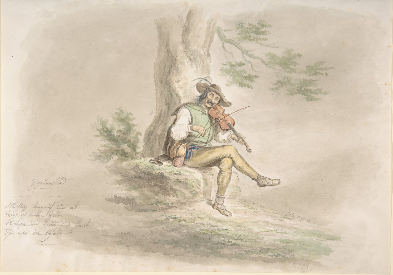 Violinista zingaro, 1858 da Monogrammist CG