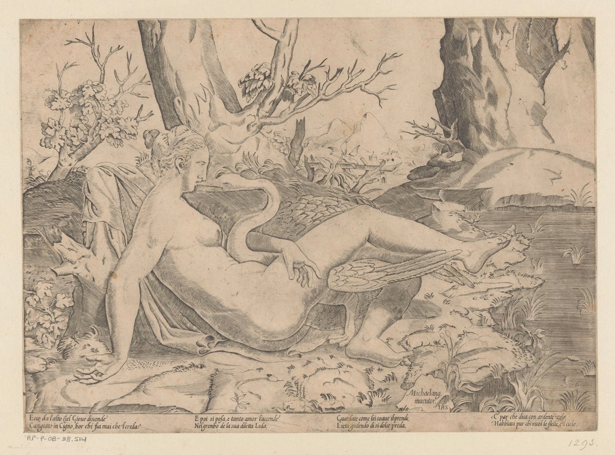 Leda e il cigno da Monogrammist IHS