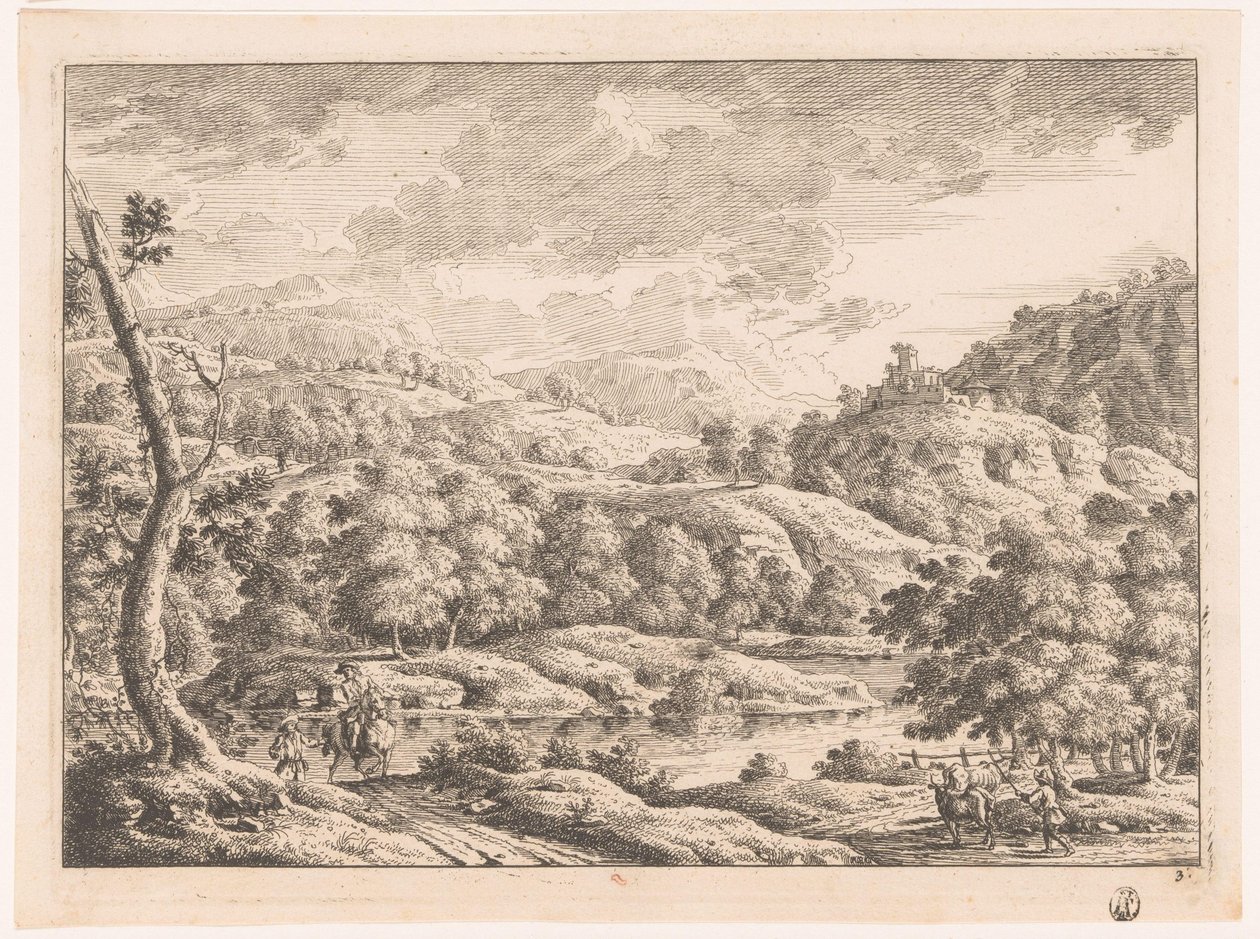 Paesaggio con pastore da Monogrammist MEG