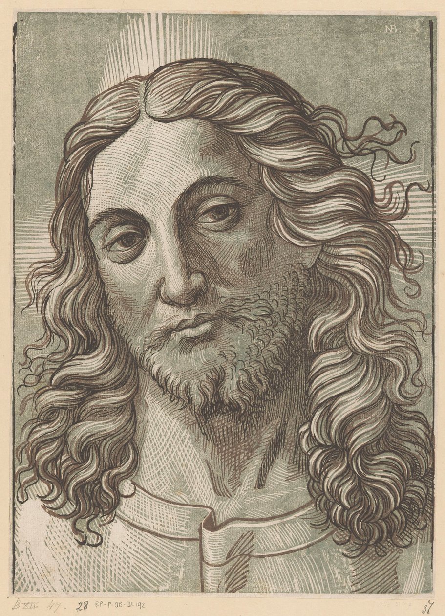 Testa di Cristo da Monogrammist NB (Italië)