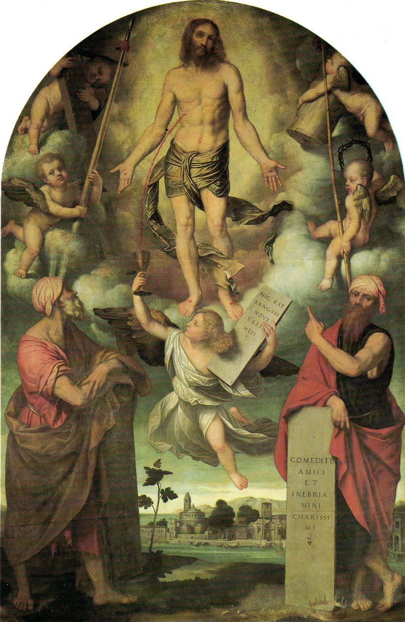 Cristo in Passione con Mosè e Salomone da Moretto da Brescia