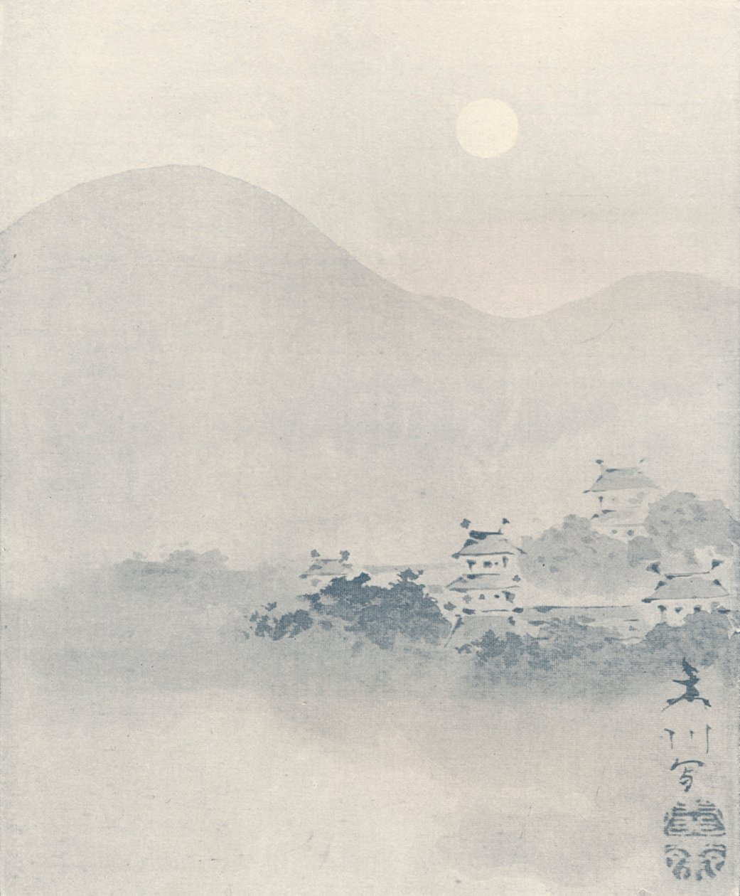 Nebbia Serale nella Valle, c1801 da Mori Sosen