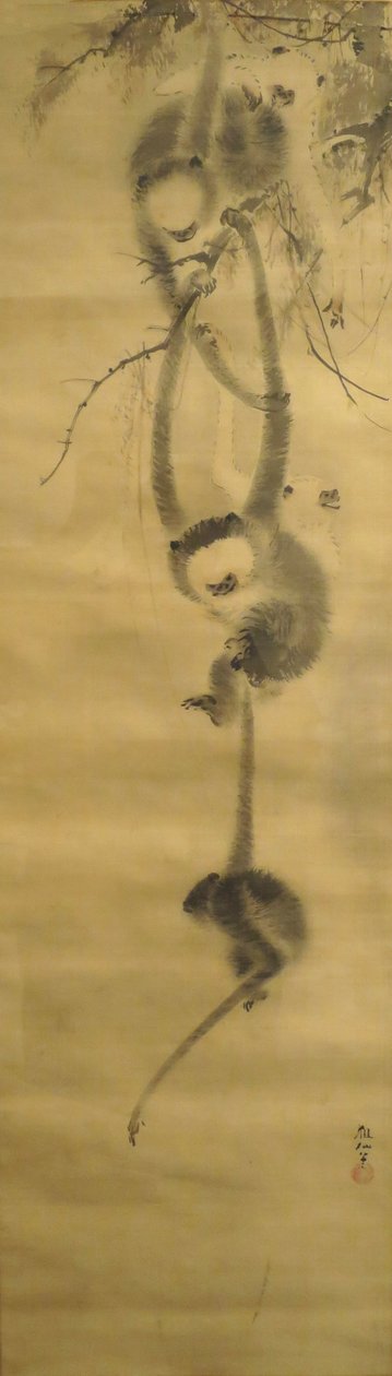 Cinque scimmie", attribuito a Mori Sosen, inizio XIX secolo, Honolulu Museum of Art, 4916.1 da Mori Sosen