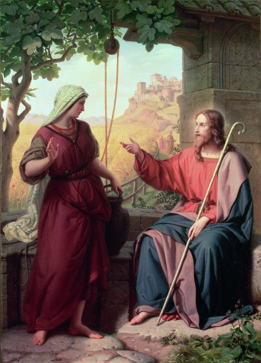 Cristo e la donna samaritana al pozzo, 1854 da Moritz Daniel Oppenheim