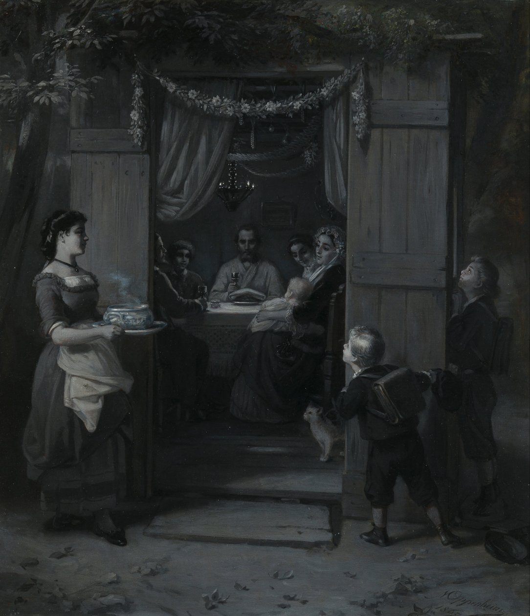 Sukkot (Festa delle Capanne) da Moritz Daniel Oppenheim