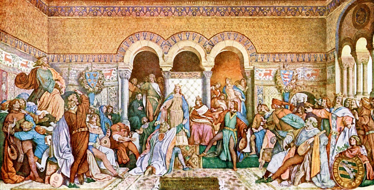 Il concorso dei cantanti al castello di Wartburg da Moritz Ludwig von Schwind