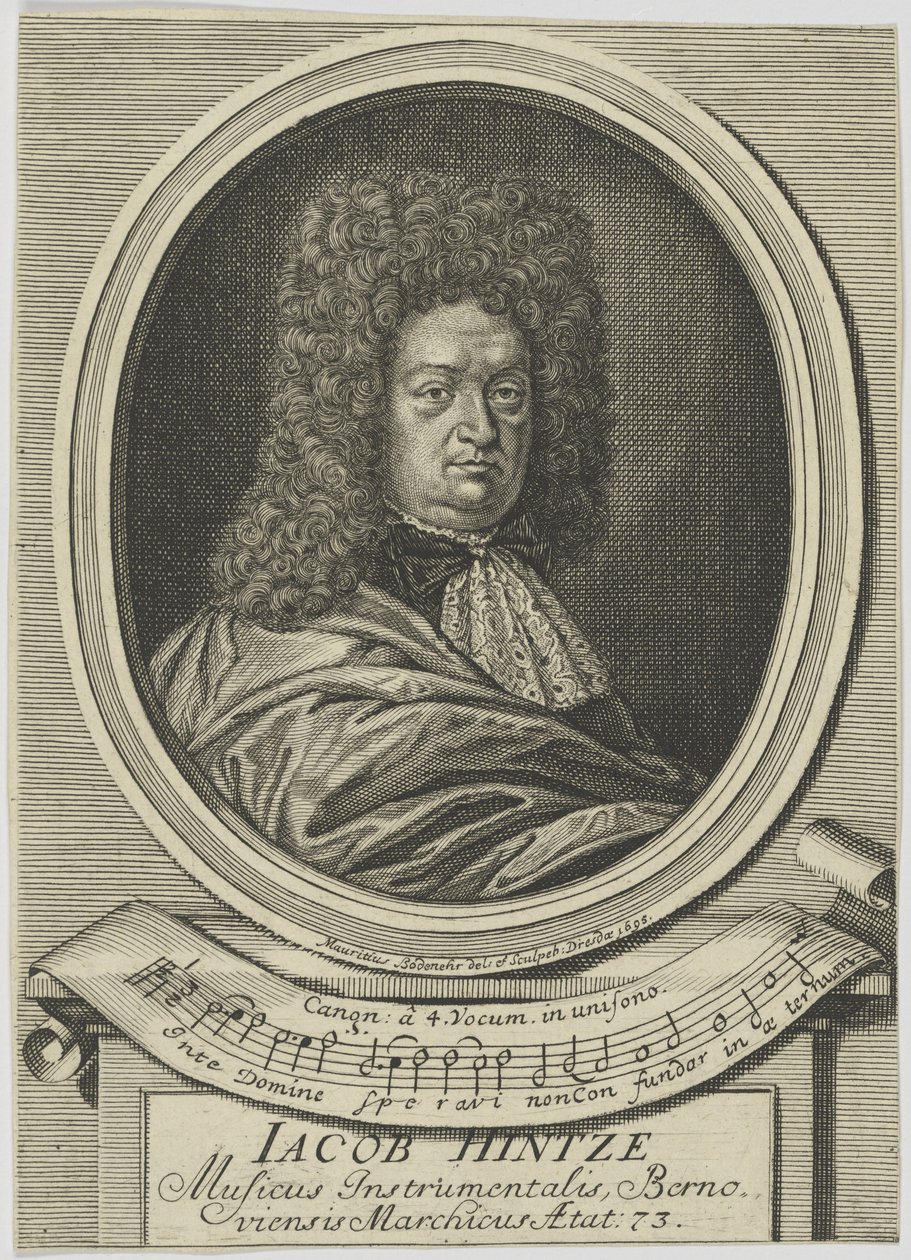 Ritratto di Jacob Hintze da Moritz Bodenehr