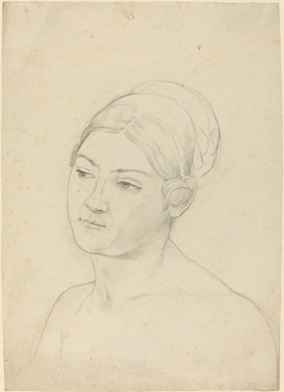 Testa di una Giovane Donna da Moritz Daniel Oppenheim