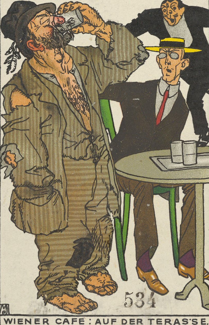 Caffè viennese: sulla terrazza, 1911 da Moritz Jung