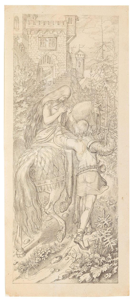 Una scena dalla fiaba I sette corvi e la loro fedele sorella, 1830-1831 da Moritz Ludwig von Schwind