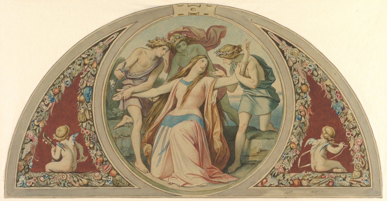 Tre ragazzi salvano la disperata Pamina dal suicidio, 1864 da Moritz Ludwig von Schwind