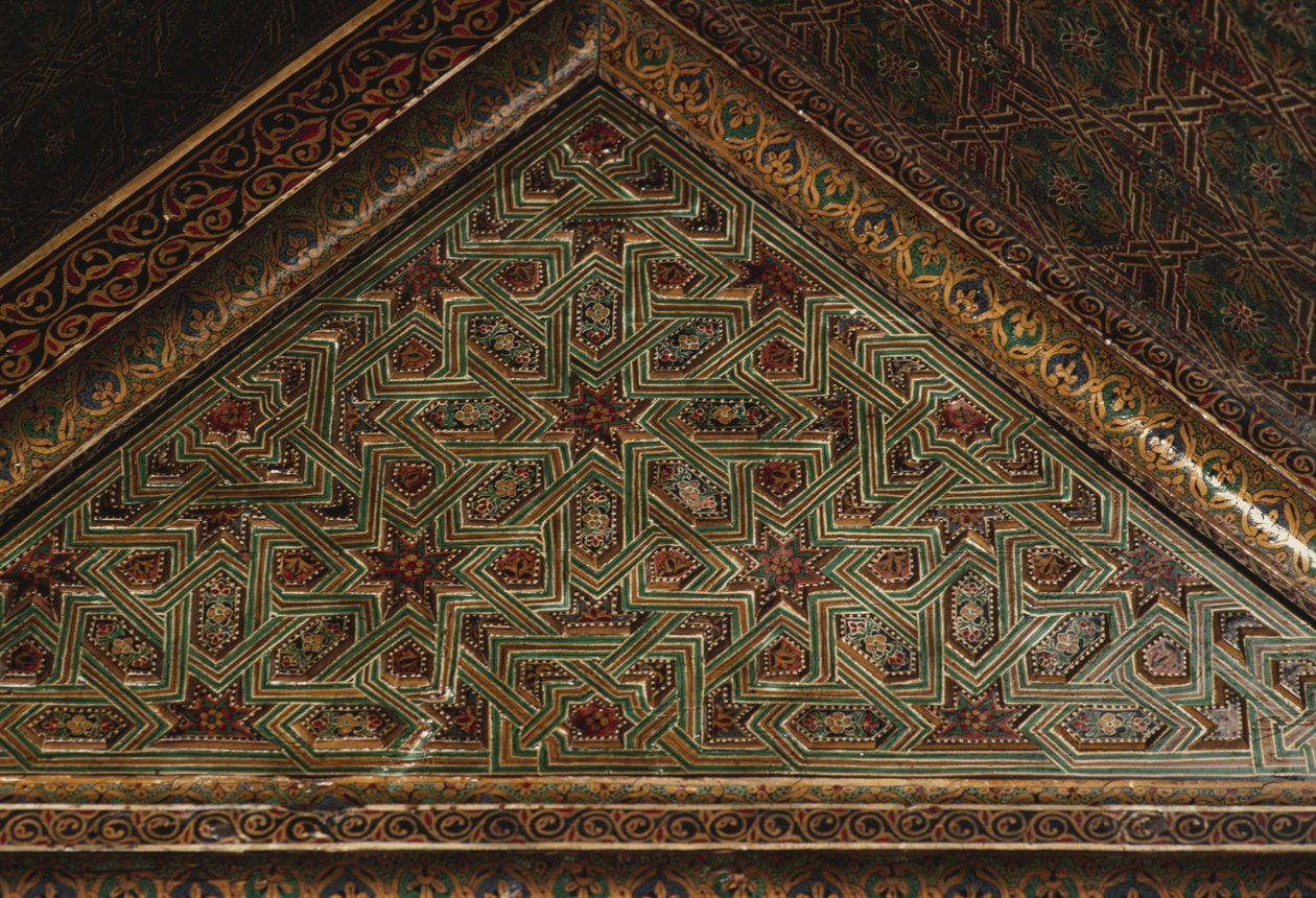 Kasbah di Thamiel glaoui, dettaglio del soffitto (ceramica) da Moroccan School