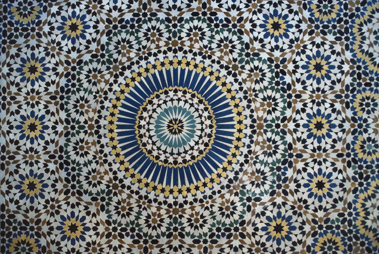 Kasbah di Thamiel glaoui, piastrelle zellij, dettaglio (ceramica) da Moroccan School