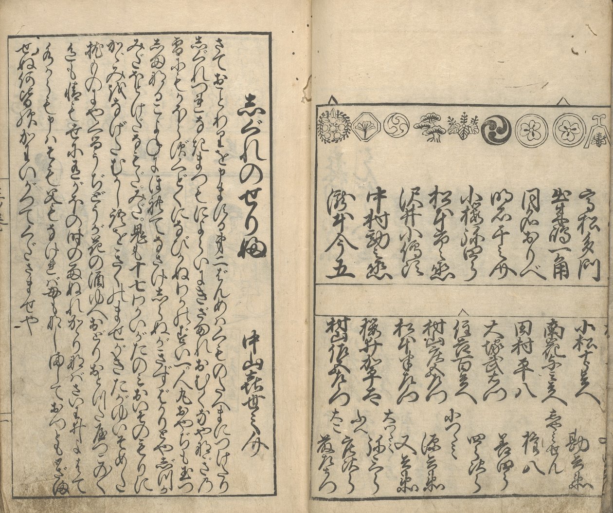 Collezione di immagini degli attori nei quattro teatri (Shiza yakusha ezukushi), vol 2 da Moroshige Furuyama