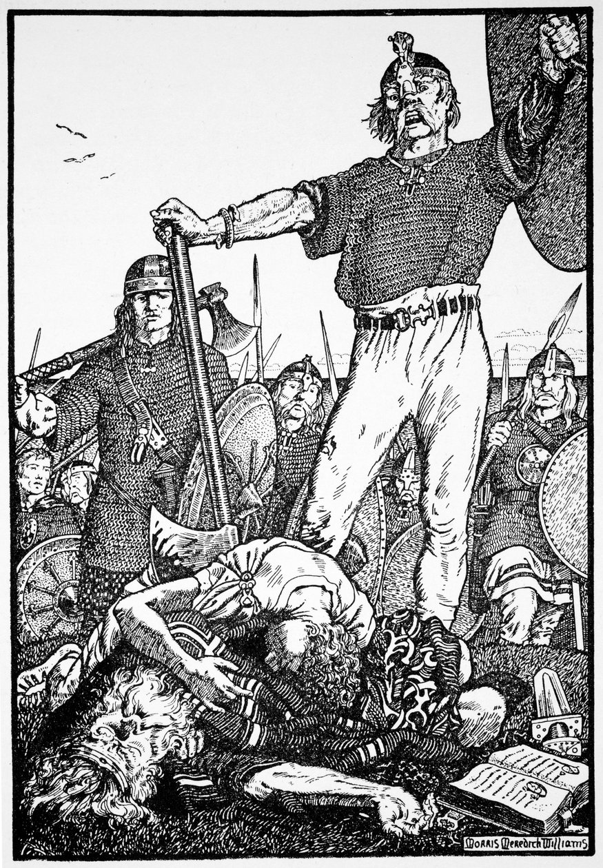 La morte di Brian Boru nella battaglia di Clontarf, Irlanda, 1014 da Morris Meredith Williams
