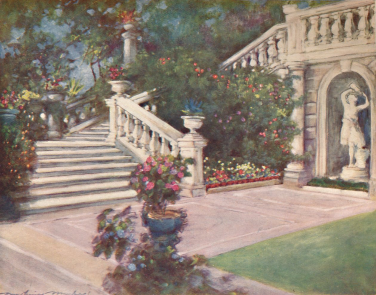 Un Giardino, Roma da Mortimer L Menpes