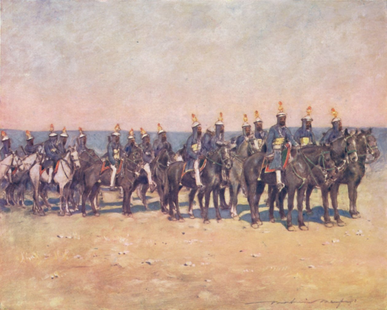 Cavalieri corazzati di Kishengarh da Mortimer L Menpes