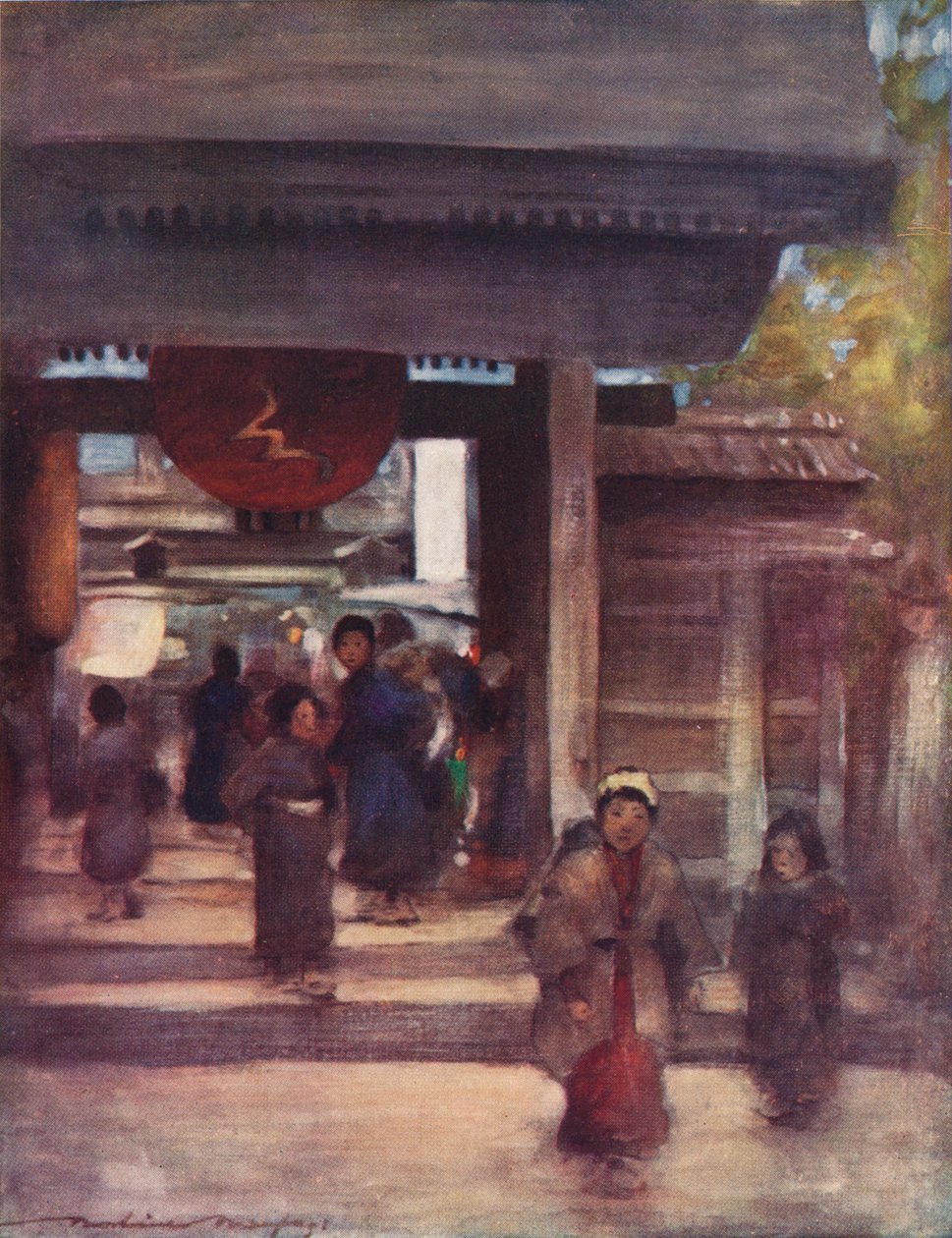 La strada verso il tempio da Mortimer L Menpes