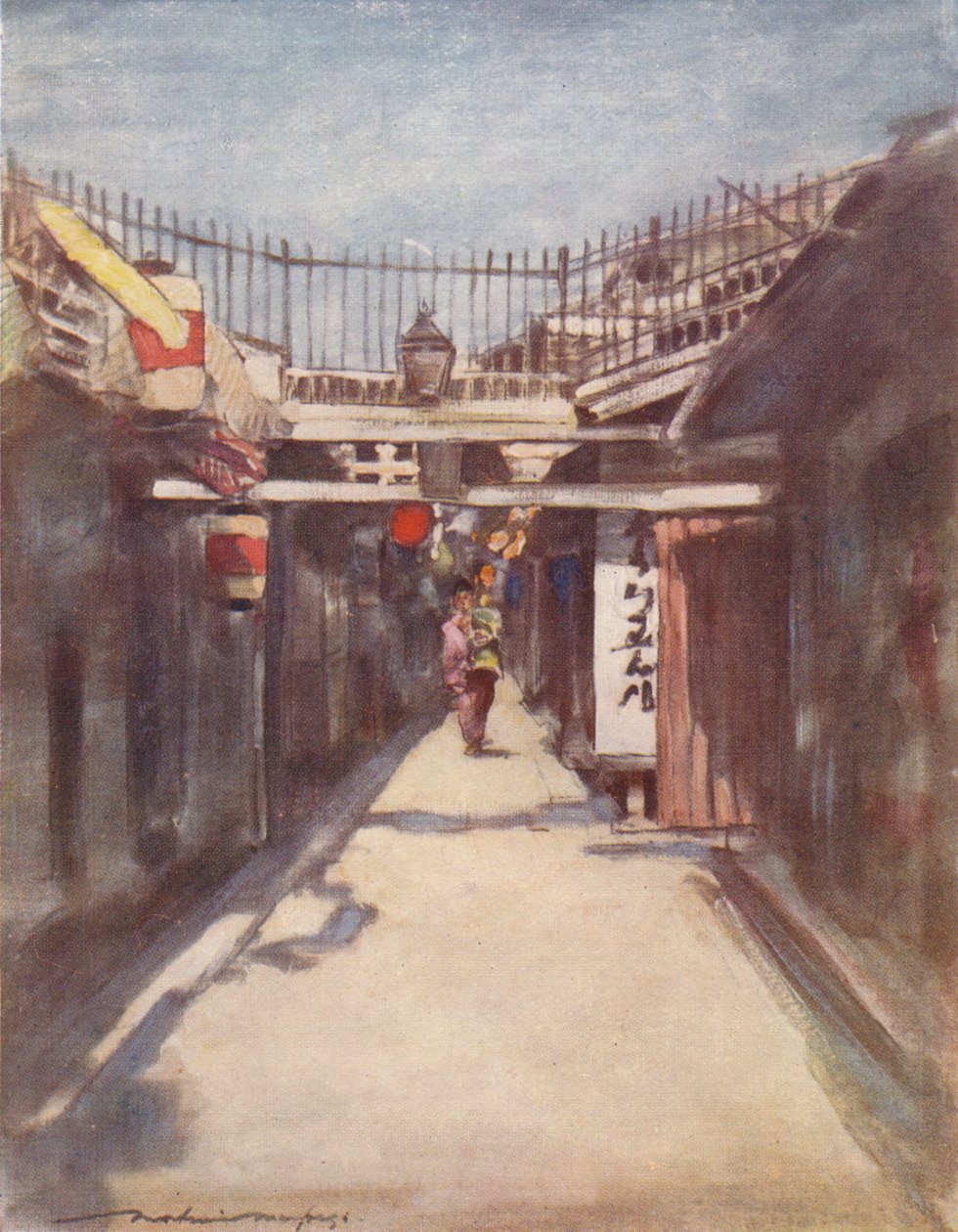 La strada con la galleria da Mortimer L Menpes