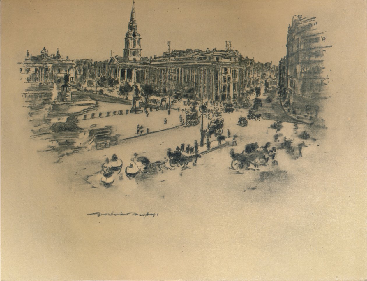 Trafalgar Square da Mortimer L Menpes
