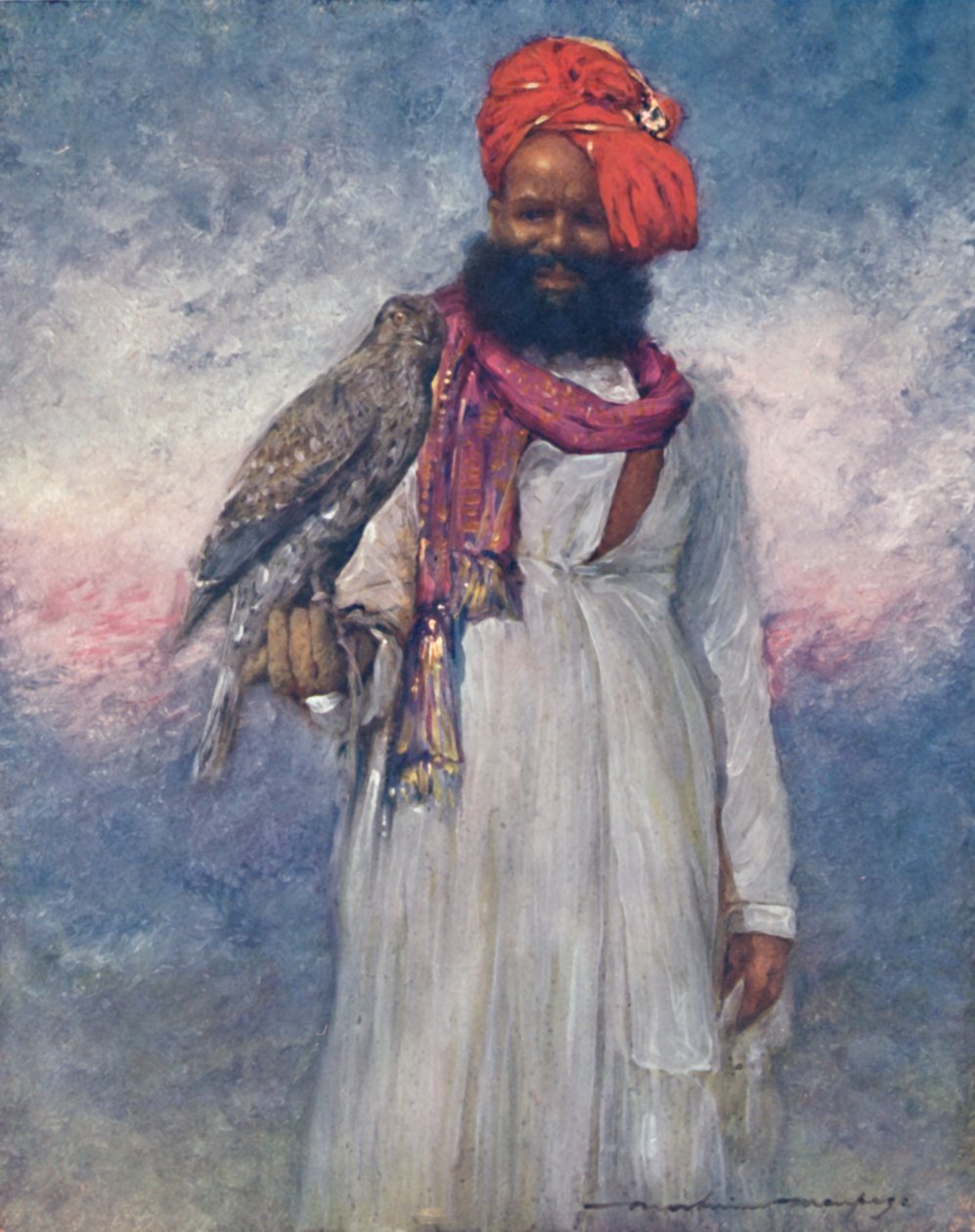 Un falconiere di Rajgarh da Mortimer Ludington Menpes
